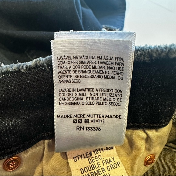 MOTHER Double Fray Charmer Crop Jeans Size 25. - Picture 11 of 13